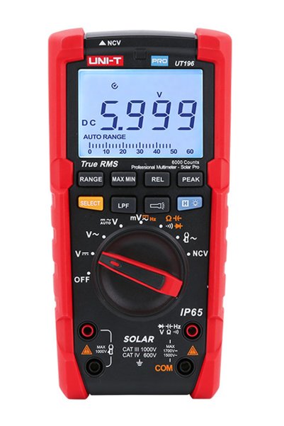 unı-t ψηφιακό πολύμετρο Solar Pro UT196, 1700V DC/1500V AC, True RMS