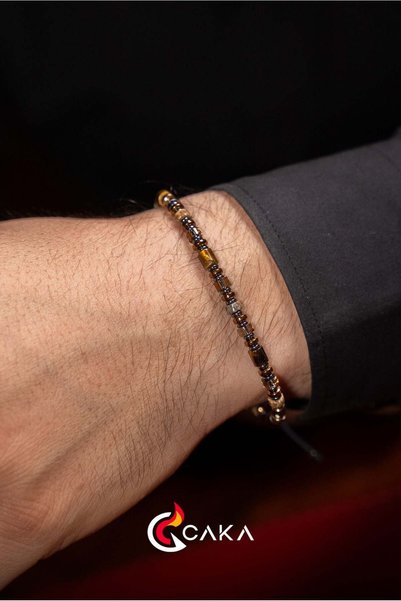 caka lighter Caka Atlas Natural Stone Men's Bracelet