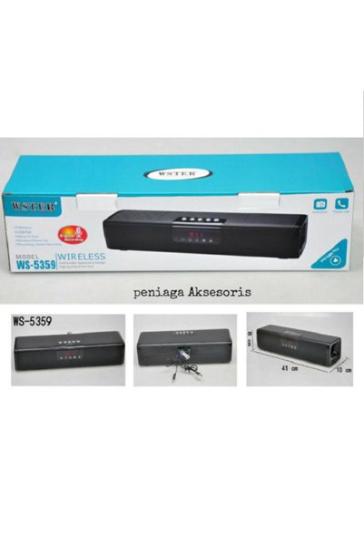 Wster Ηχείο Bluetooth WS-5359 14W Μαύρο με FM Ραδιόφωνο και Μικρόφωνο