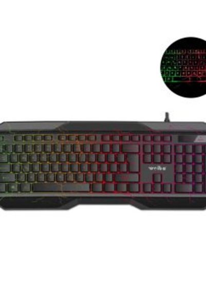 OEM Ενσύρματο Gaming Πληκτρολόγιο Αγγλικό US με RGB Φωτισμό WB-570 Weibo Μαύρο