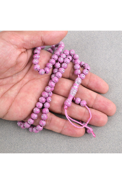 LapisDo Hajj Umrah Gift Stone 99-Piece 7mm Prayer Beads - Pink