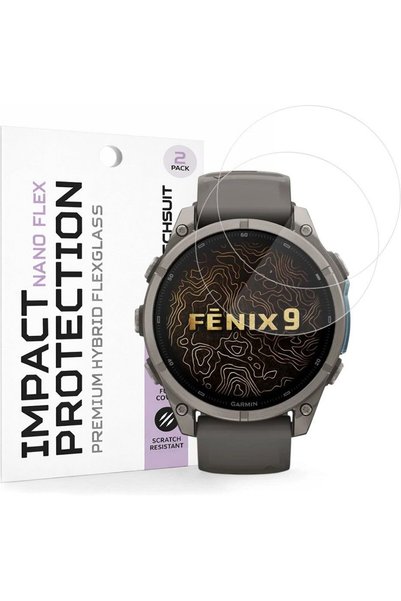 Techsuit Νάνο Φλεξ (σετ 2 τεμαχίων) - Για Garmin Fenix 9 43mm / Fenix 9 Pro 4...