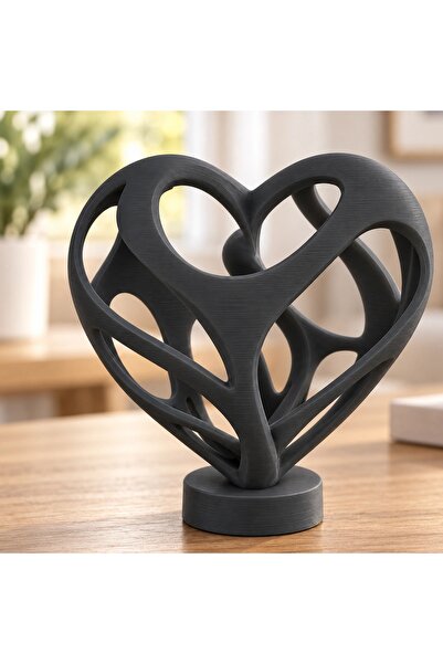 OEM Statuetă decorativă inimă cu design gol, imprimată 3D - 9,65 × 6,76 × 10 ...