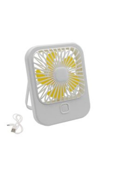 OEM Επιτραπέζιο Επαναφορτιζόμενο USB Ανεμιστηράκι Mini Fan QL-7 Λευκό