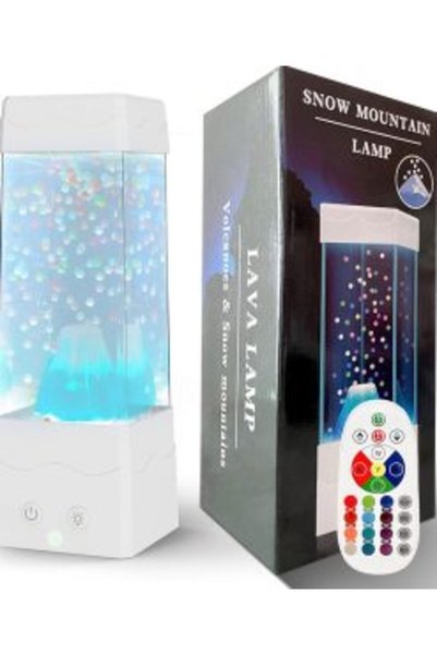 OEM LED Επιτραπέζιο Επαναφορτιζόμενο Φωτιστικό USB με Χιονισμένο Ηφαίστειο κα...