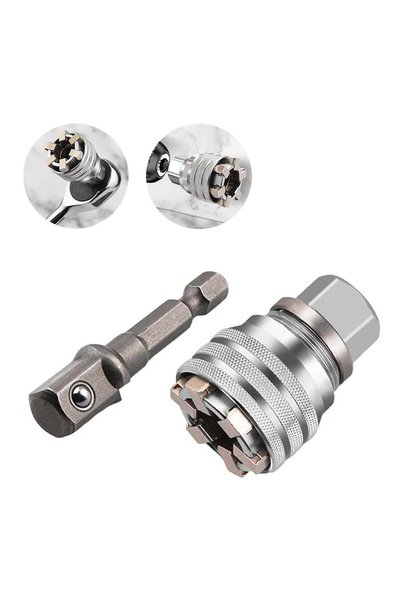 Titi 6620 3/8" Ayarlı Lokma Anahtarı 10-19 mm (Bits Lokma Adaptörlü)