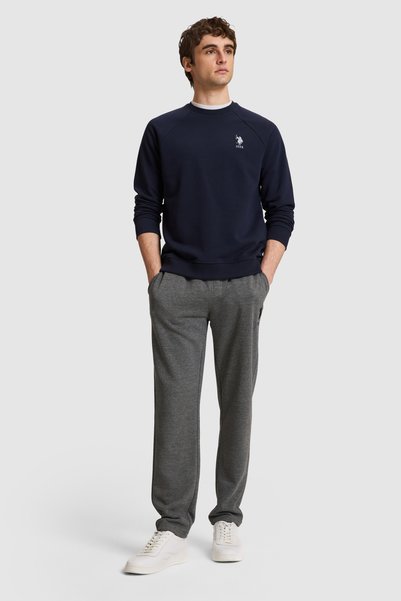 U.S. Polo Assn. بنطال رياضي رجالي من أنثراسايت ميلانج بقصة ضيقة 50329409-VR081