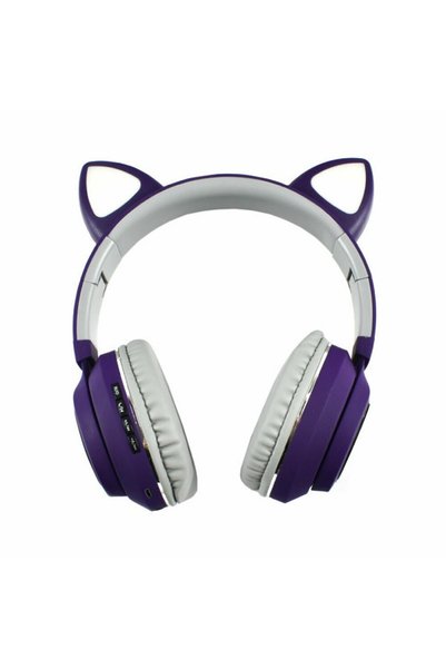 Andowl Ακουστικά Q-MAX93 On Ear Bluetooth & 3.5mm Μωβ με Μικρόφωνο