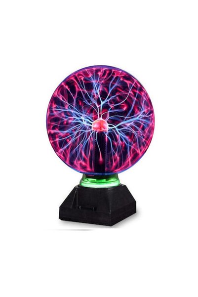 Magic Plasma Ball Φωτιστικό LED 19cm Μαύρο Διακοσμητικό Plasma Light Ball