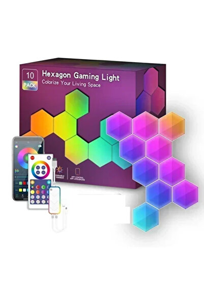 OEM Έξυπνα φωτιστικά τοίχου LED RGB 10 τεμάχια με WiFi, τηλεχειριστήριο και έ...