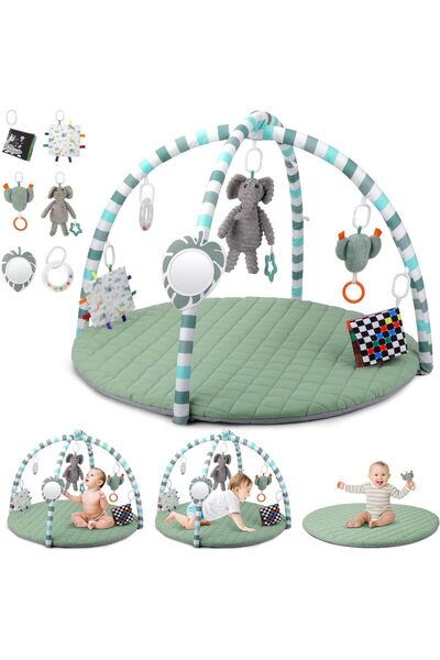 Generic Baby Play Gym Mat,Tummy Time Mat with Detachable Toys for Stage-Based...