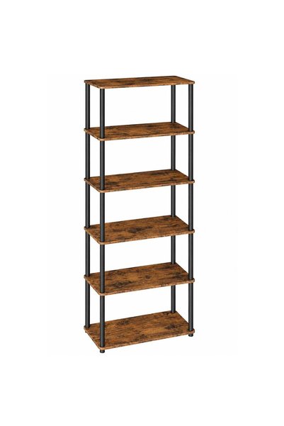 VASAGLE Bibliotecă cu 6 rafturi, asamblare rapidă fără unelte, structură din ...
