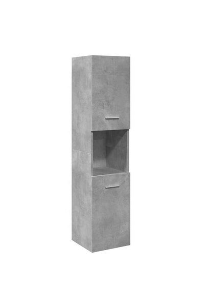 vidaxl Dulap suspendat de baie, gri beton, 30x30x130 cm lemn prelucrat