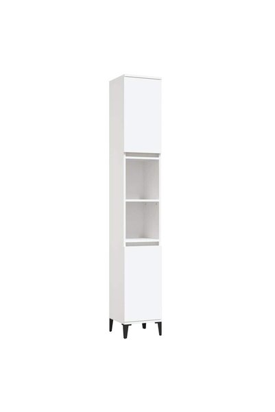 vidaxl Dulap de baie, alb, 30x30x190 cm, lemn prelucrat