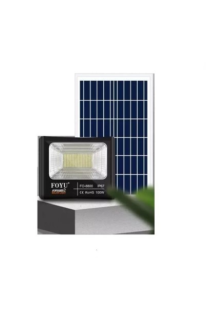 OEM Ηλιακός Προβολέας LED 300W IP67 Μαύρος, Αδιάβροχος και Στεγανός