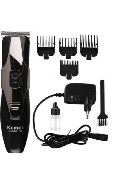 Kemei Κουρευτική Μηχανή KM-PG100 Μαύρη, Λιθίου, Λεπίδες Τιτανίου, 90' Χρήση