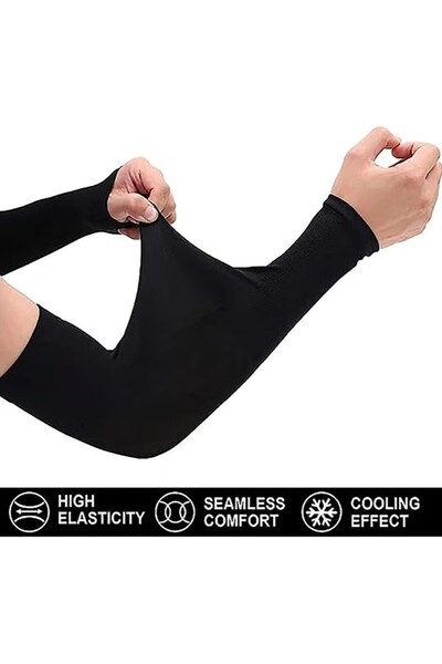 Generic Brand 2 Pair Arm Sleeves for Men and Women - Tattoo Cover Up - Cooling Sports Sleeve for Basketball Golf Football