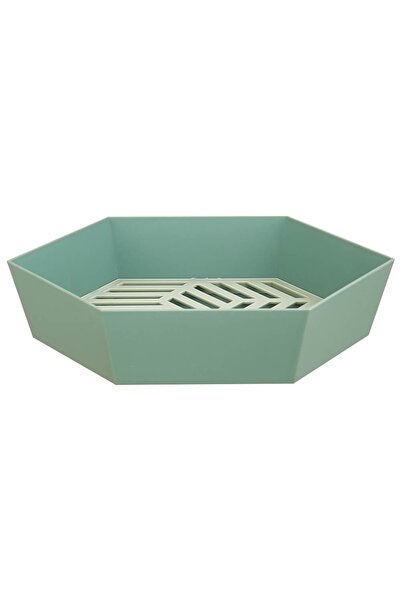 ZODIACOOL Coș fructe, legume, alimente, verde, cu tăviță de scurgere verde, p...