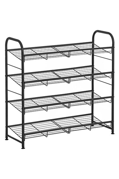 SONGMICS Raft pentru pantofi cu 4 rafturi de depozitare, din metal, rafturi c...