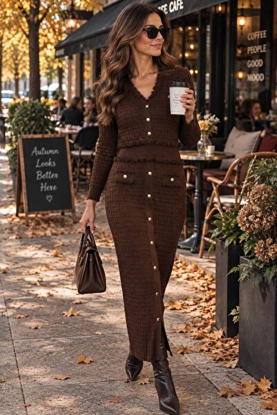 Lavanta Tekstil Rochie de tricotaj de designer