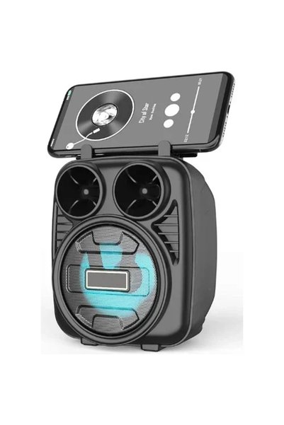 OEM Mini ασύρματο φορητό ηχείο Bluetooth 3″ με LED φωτισμό - μαύρο 1182
