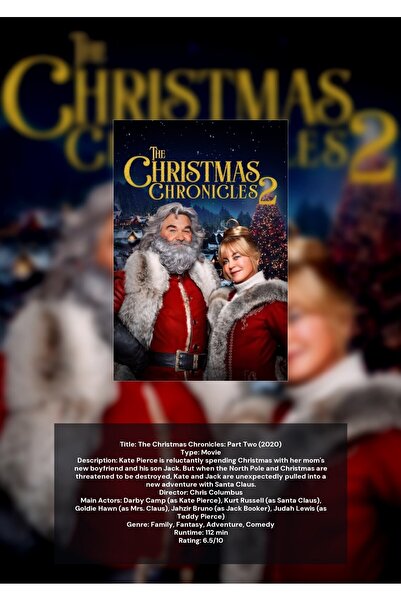 OEM Infographic Poster The Christmas Chronicles Part Two, Decorative, Cardboa...