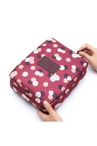 ZODIACOOL Geantă organizare cosmetice, lenjerie intimă, material Oxford vișin...