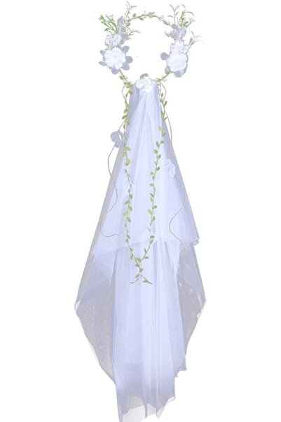 Generic Bridal Veil, Wedding Veil for Bridal, Boho Flower Crown Veil, Bachelo...