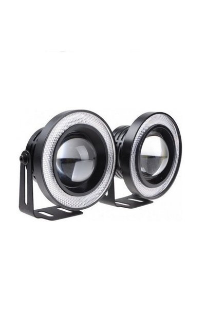 OEM Προβολείς Ομίχλης LED Angel Eyes 12V 10W 8.9cm 2τμχ Universal M609