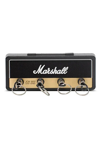 OEM Κλειδοθήκη ενισχυτής κιθάρας Marshall με 4 μπρελόκ σε μαύρο χρώμα