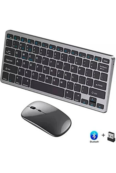 OEM Ασύρματο Bluetooth σετ πληκτρολόγιο και ποντίκι αγγλικό US γκρι Weibo WB-...