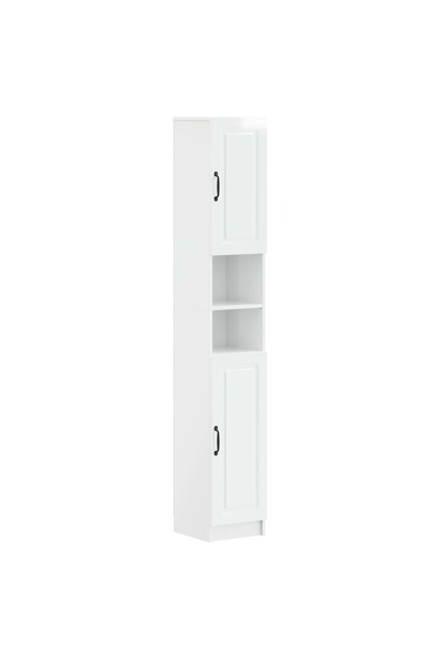 vidaxl Cabinet de Baie cu Raft Deschis UTRECHT Alb foarte lucios