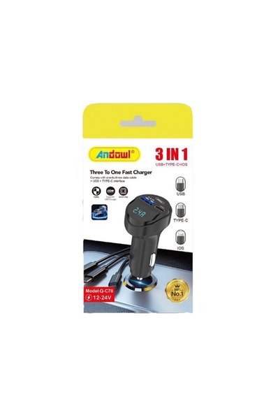 Andowl FM transmitter αυτοκινήτου Q-C70 με Type‑C