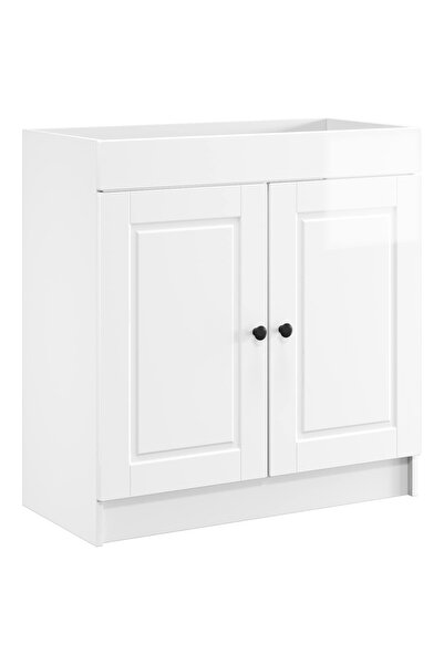 vidaxl Dulap de baie sub chiuvetă Alb foarte lucios 56 x 37,5 x 81 cm