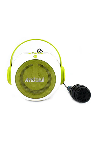 Andowl Φορητό ηχείο Karaoke 5W με 1 μικρόφωνο Q-YX500 - λευκό, σε πράσινο χρώμα