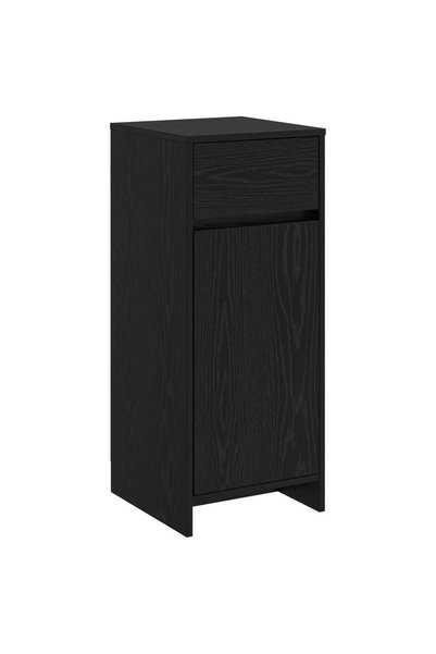 vidaxl Dulap de Baie Stejar Negru 35 x 36,5 x 85 cm Lemn prelucrat