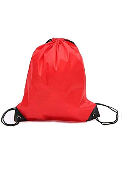 Generic Drawstring Nylon Ruck Sack Bag for Gym (Red)