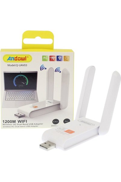 Andowl Αντάπτορας USB WiFi Q-UAV03 για ασύρματο δίκτυο 866Mbps