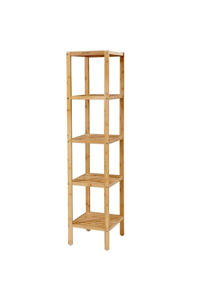 SONGMICS Raft de depozitare din bambus, 5 rafturi, pentru bucătărie sau baie,...