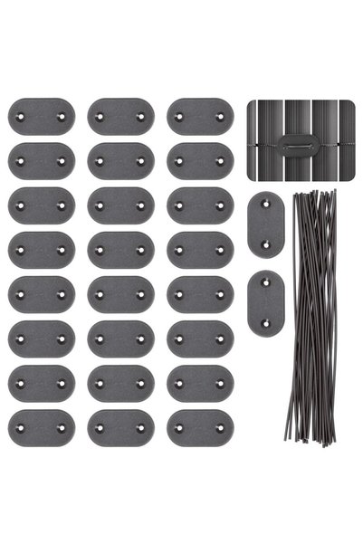 MyOfficeShop Set de accesorii pentru montarea panourilor de gard din PVC, 26 ...