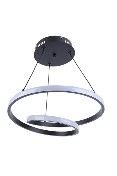 POWERTECH LED φωτιστικό οροφής HLL-0154, 25W, 4000K, Φ40cm, 1m, μαύρο