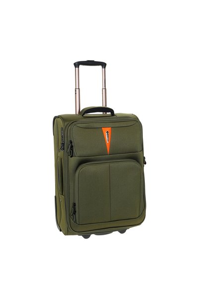 Diplomat Troler Cabină Extensibil 55x37x25 cm, Poliester, 2 Roți, ZC 6100, Kaki