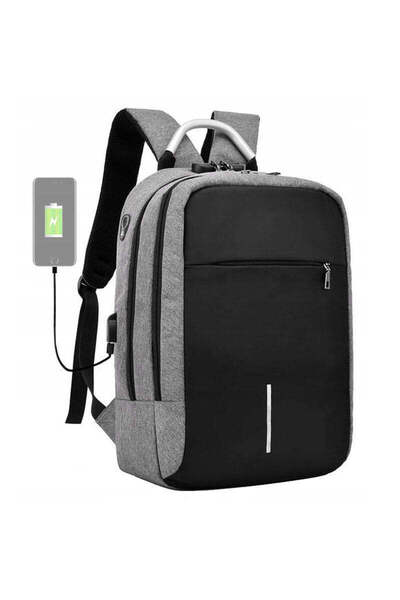 MyOfficeShop Rucsac impermeabil, cu sistem antifurt, port USB, 45x14x30cm, 25...