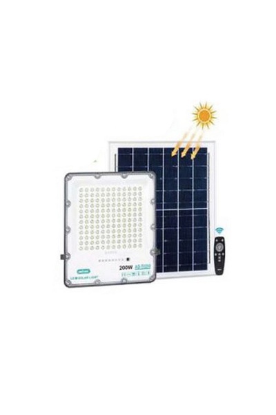 Aerbes Ηλιακός Προβολέας 200W με Τηλεχειριστήριο AB-T0200 Μαύρος