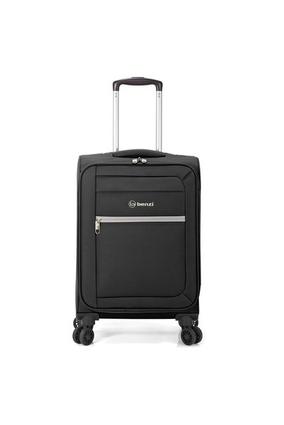 Benzi Troler extensibil mediu BZ 5756, 4 roți duble, poliester, 65 cm, negru