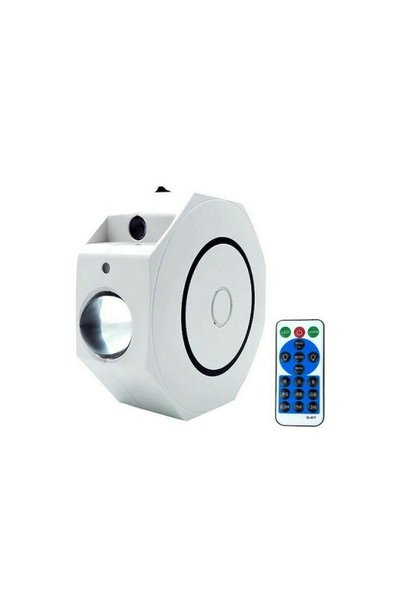 OEM Φωτιστικό RGB LED Projector Octagon Λευκό με Τηλεχειριστήριο