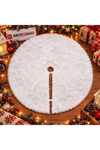 MyOfficeShop Covoraș pentru brad de Crăciun, 85 cm, material asemănător blăni...