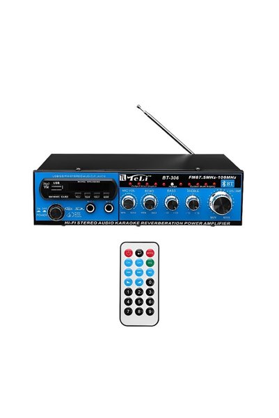 OEM Ενισχυτής Karaoke BT-306 με Bluetooth, FM, USB, TF, AUX και 2 μικρόφωνα
