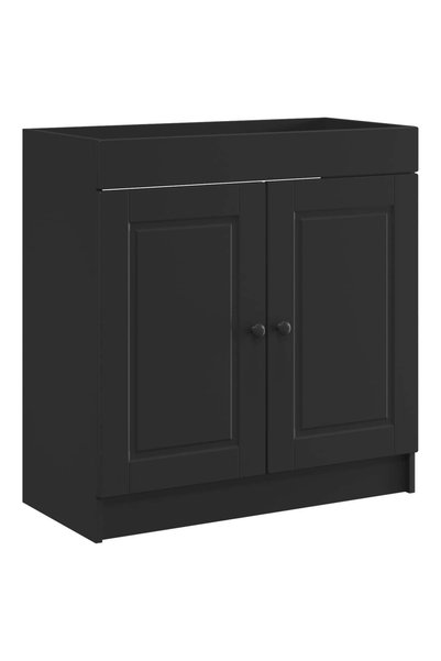 vidaxl Dulap de baie sub chiuvetă Negru 56 x 37,5 x 81 cm