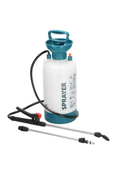 MyOfficeShop Pulverizator manual 8L cu lance reglabilă de 63 cm, 2 duze și cu...